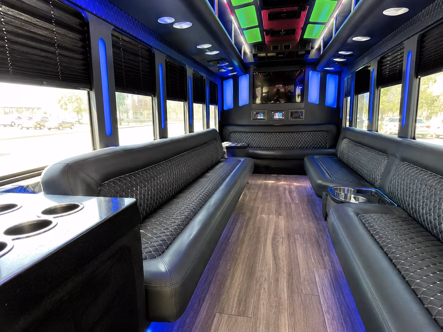 west bloomfield 15 passenger party bus inside
