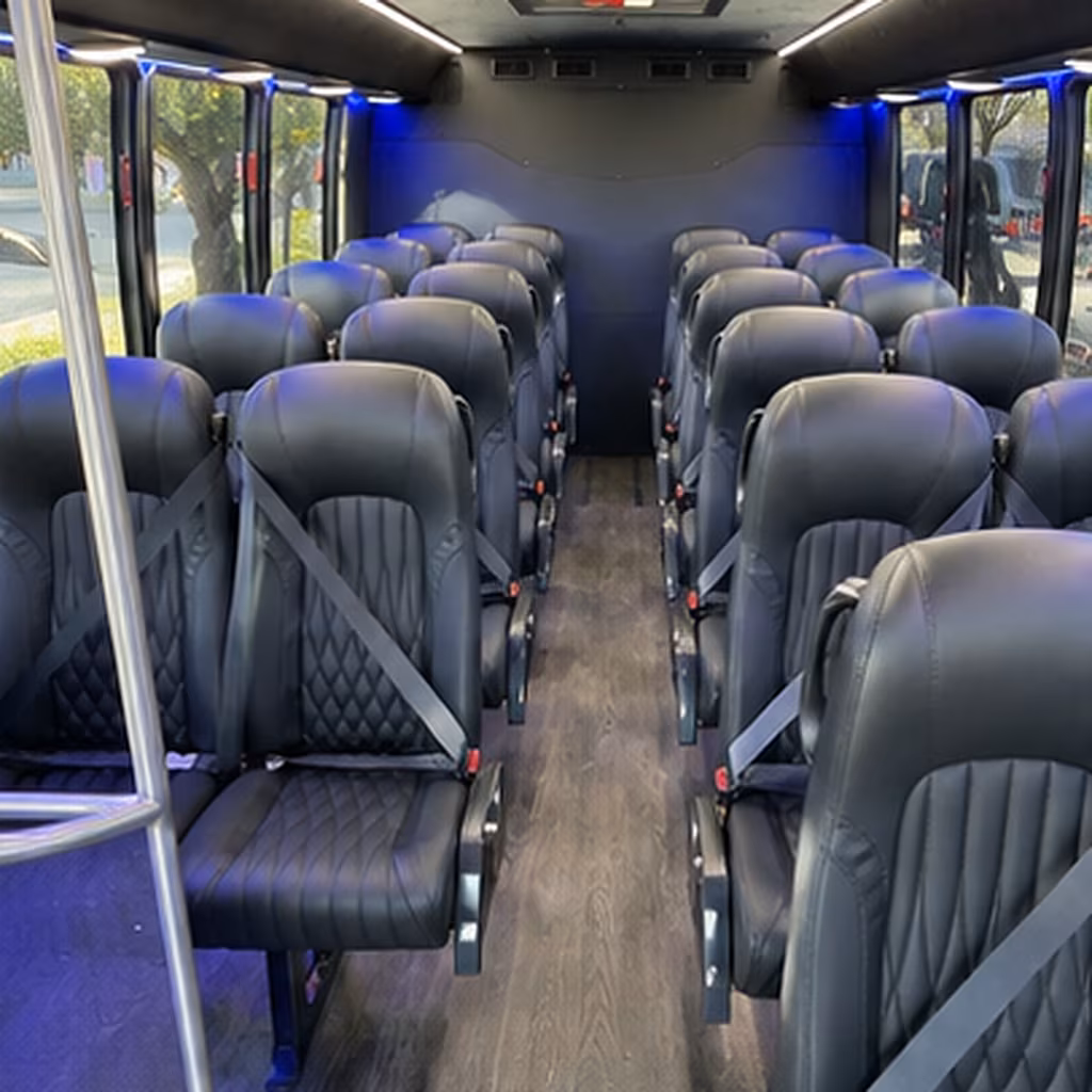 west bloomfield 25 passenger minibus inside