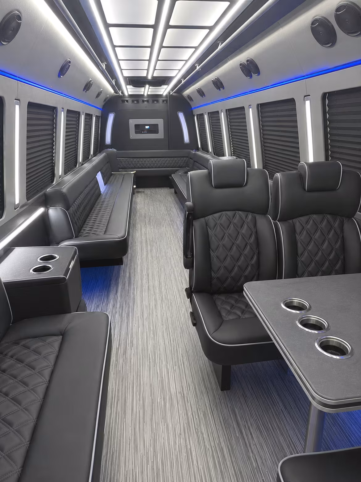 west bloomfield 25 passenger party bus inside