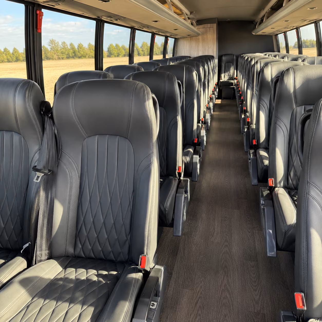 west bloomfield 28 passenger minibus interior