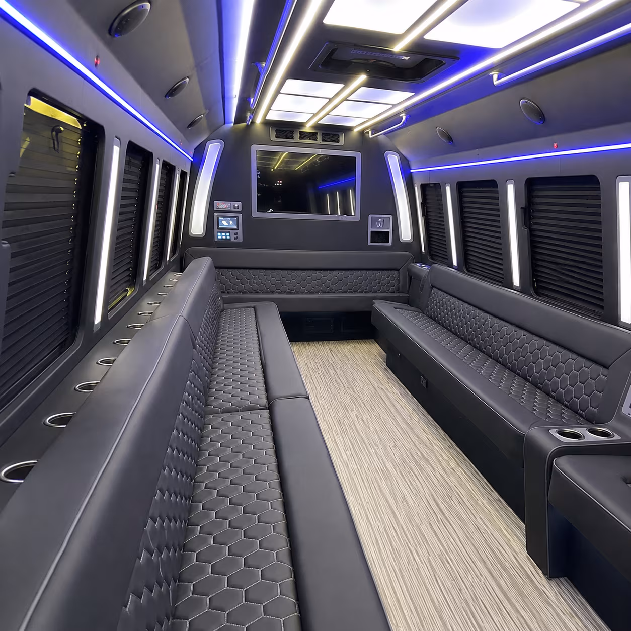 west bloomfield 40 passenger party bus inside
