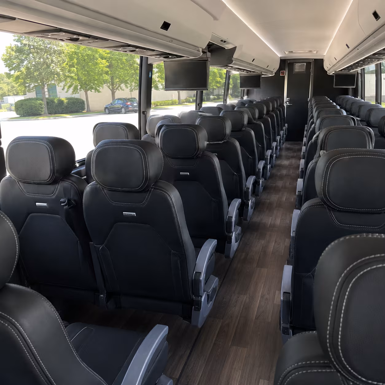 west bloomfield 56 passenger charter bus inside