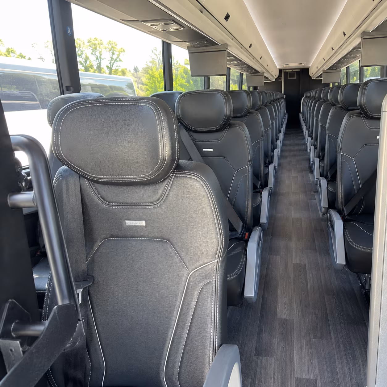 west bloomfield 56 passenger charter bus interior